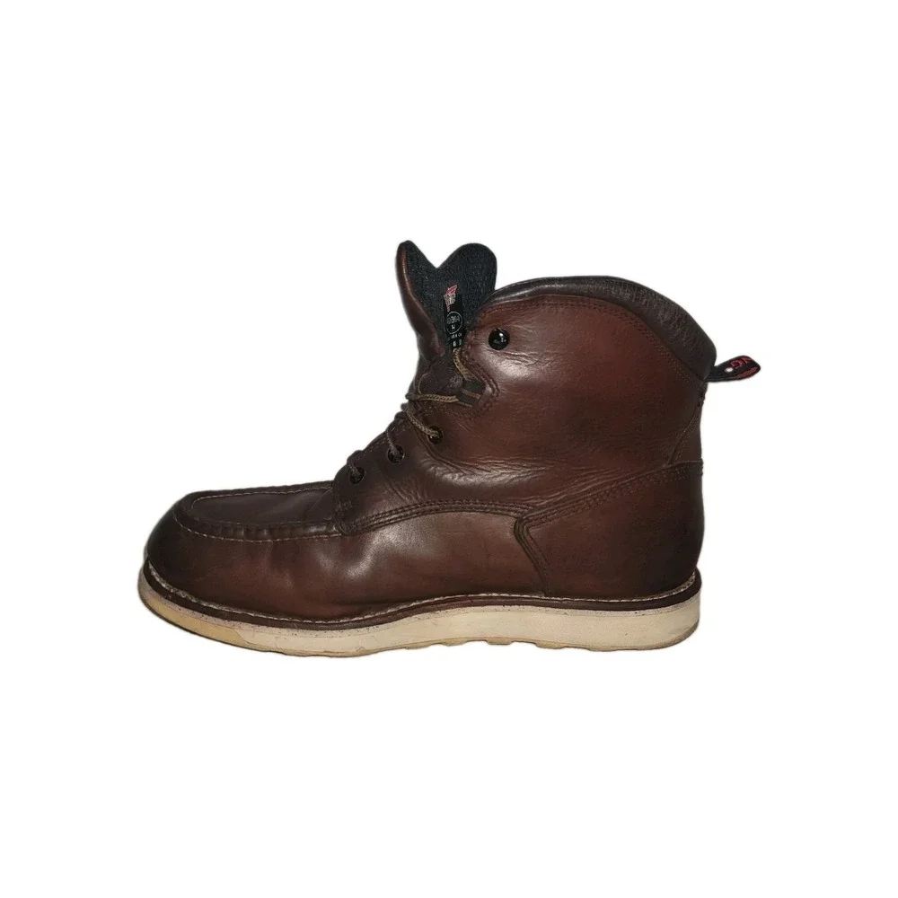 Red Wing Traction Tred 405 Waterproof Soft Toe Leather Boots Men's Sz 12 D Brown